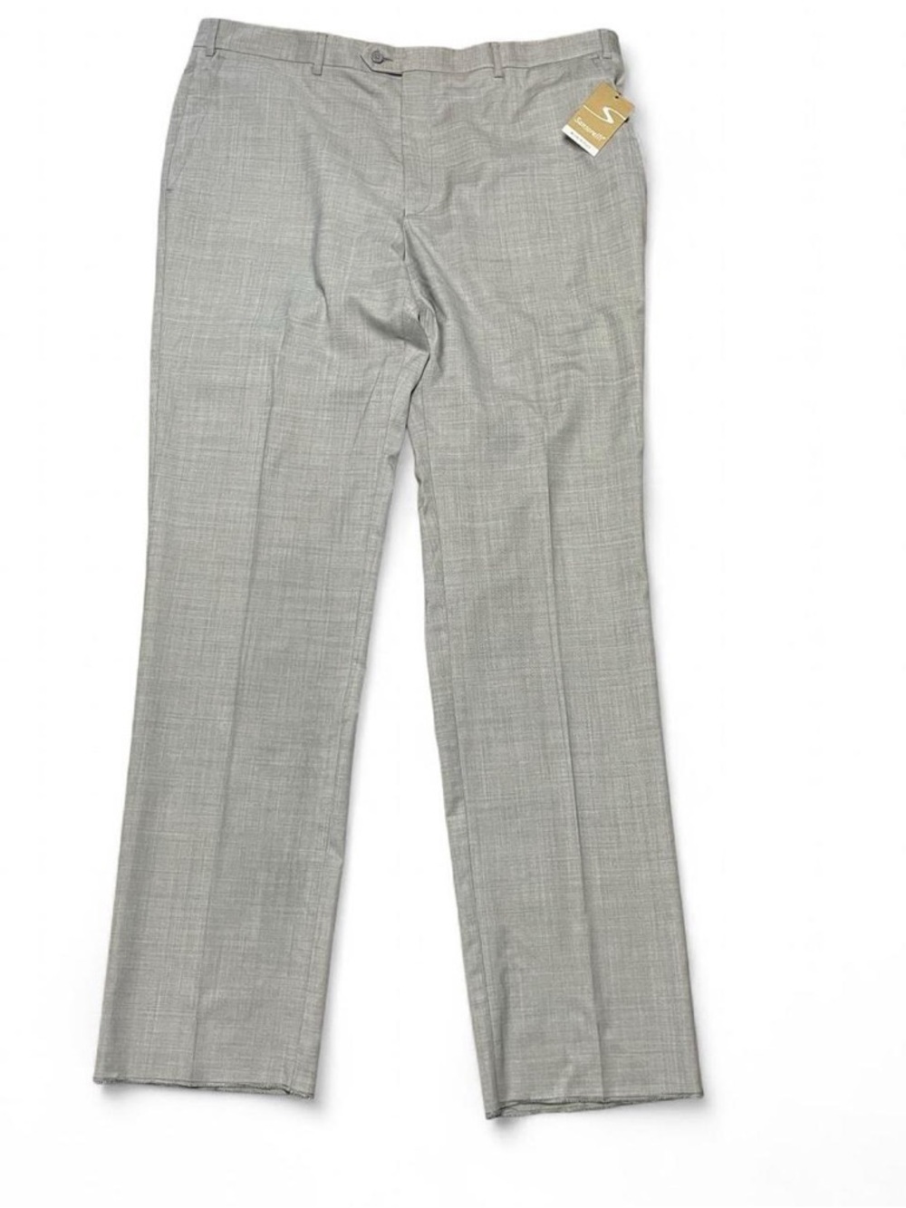 Santorelli Dress Pants Mens Sz 42 Wool Italy Romeo Light Gray Trousers New